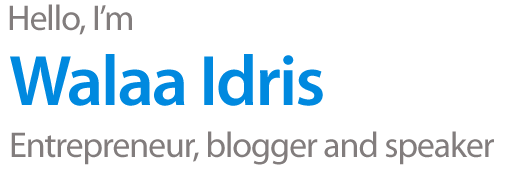 Walaa Idris - blogger, speaker and political activist